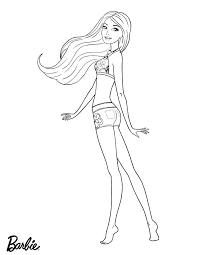 Desenhos para colorir da barbie. Desenhos De Barbie Em Biquini Para Colorir E Imprimir Colorironline Com