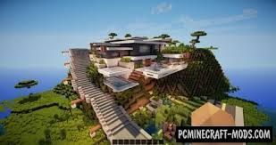 Want to live like spongebob? Mountain Modern House Map For Minecraft 1 17 1 16 5 Pc Java Mods