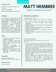 Warehouse Manager Resume Samples Templates Pdf Doc 2021 Warehouse Manager Resumes Bot