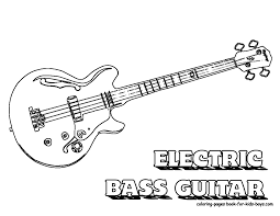 Grand Guitar Coloring Guitars Free Electric Guitar Instrument Coloring Bass Guitar Guitar Coloring Pages