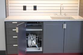 Cabinets are the perfect choice for. Garage Sink Cabinet With Hidden Hose Reel Garage Sink Garage Cabinets Garage Storage Cabinets