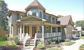 Maybe you would like to learn more about one of these? Modern Victorian Style Green Siding With Beige Trim Red Shingle Accents And White Windows Victorian Homes Colonial House Exteriors Green Siding