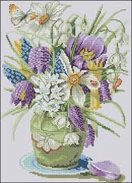 Crocuses And Daffodils Free Cross Stitch Pattern Free Cross Stitch Patterns Cross Stitch Patterns Free Cross Stitch Patterns Floral Cross Stitch