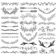 Apolstered chair from floral swirl pattern spoonflower/ roostery. Divider Elements Hand Drawn Elements Clipart Borders Clip Art Flourish Swirls Floral Frames Han How To Draw Hands Doodle Designs Clip Art Borders