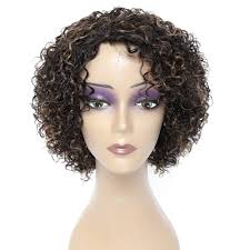 Amazon.com : HUA Human Hair Wigs for Black Women, 8 Inch Short Curly,  Brazilian Hair, Kinky Curl, 1B/30 : Beauty & Personal Care