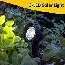New Upgraded Solar Garden Lights 3 Led Solar Powered Led Spotlight Outdoor Garden Landscape Lawn Yar Solar Lights Garden Solar Spot Lights Solar Lights Walkway