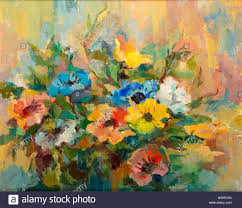 Paintings, 27 w x 35 h x 0.5 d in. Impressionist Painting Vase Of Flowers Stockfotos Und Bilder Kaufen Alamy