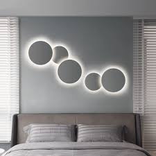 Post Modern Eclipse Wall Lighting Home Decorative Metal Round 5 Lights Wall Sconce Led Ambient Ligh Wall Lights Bedroom Wall Lamps Bedroom Wall Lighting Design