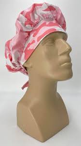 Pink Camouflage Nursing Cap Womens Camo Scrub Hat for Long Hair Ponytail,  Gift for Surgeon, Nurse, Doctor, Veterinarian, Chef Headwear