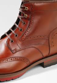 Floris van bommel chelsea boots plain men's genuine leather shoes winter boots brown order online! Floris Van Bommel Rossi Lace Up Ankle Boots Dark Cognac Cognac Zalando Co Uk