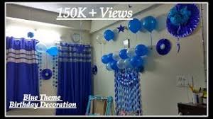 It's my husband birthday so i thought doing blue theme decoration. Birthday Decorations Ideas At Home Blue Theme Decoration Youtube