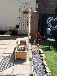 Exaco 1.416 white calypso planter with trellis. C J Planters Garden Planter 4ft With 5ft Trellis 45 Facebook