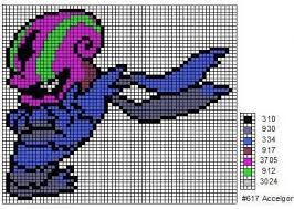 617 Accelgor Pokemon Cross Stitch Pixel Art Pokemon Pokemon