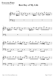 Free Best Day Of My Life American Authors Piano Sheet Music Preview 1 Free Piano Sheet Music Piano Day Of My Life Piano Sheet Music Piano Sheet Music Free