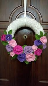 Kapi Susu Felt Flower Wreaths Wreath Crafts Flower Diy Crafts