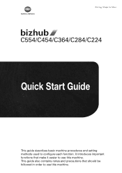 Find everything from driver to manuals of all of our bizhub or accurio products. Konica Minolta Bizhub C454 Manual