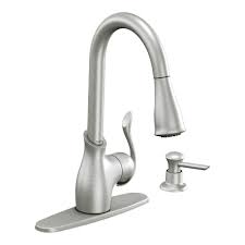 That offers stainless steel materials to provide reliability. Moen Ca87006csl Classic Stainless Kitchen Faucet With Pullout Spray And Soap Dispenser From The Boutique Collection Faucet Com