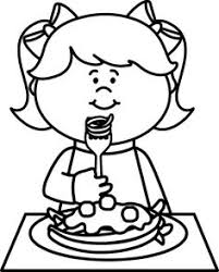 Black And White Kids Black And White Kid Eating Spaghetti Clip Art Black And White Kid Eating Spaghetti Image Children Eating Kids Clipart Clip Art