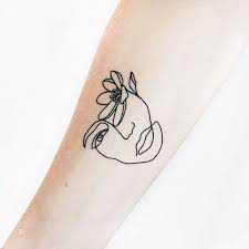 Facing Yourself Continuous Line Tattoo Line Tattoos Tattoos