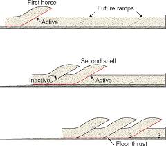 The Horses Get Younger Towards The Foreland Right In The Sequence Thrusting Model Anything Different Would Be Considered University Of Calgary Geology Exam