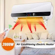 Haier air conditioners with heaters offer 9,000 to 14,000 btus of heating and cooling power. Led Display Wall Mounted Air Conditioner Electric Heater Fan Household Ptc Remote Control Timer Waterproof 3 Gear Warmer 220v Electric Heaters Aliexpress