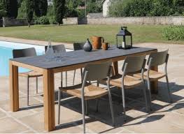 Table De Jardin Extensible Bois Aluminium Resine Proloisirs
