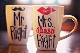 What's more, these are handy. Mr Right And Mrs Always Right Lips And Mustache Coffee Mugs Diy Mugs Mugs Gifts