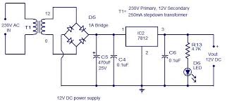 Low ripple and noise 7. 12v Dc Power Supply Circuit Diagram Circuit Diagram Circuit Electronics Circuit