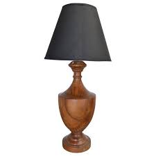 Image Of Turned Wooden Table Lamp Wooden Table Lamps Wooden Tables Diy Table Lamp
