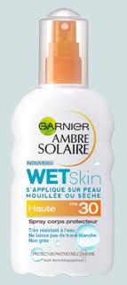 Spray Corps Fps 30 Wet Skin Ambre Solaire Garnier Beaute Test Beaute Test
