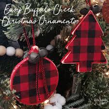 Rudolph the red nose reindeer. Easy Buffalo Check Christmas Ornaments