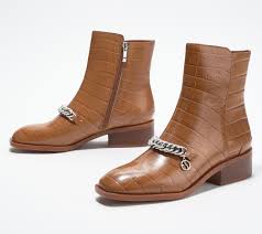Also set sale alerts and shop exclusive offers only on shopstyle. Franco Sarto Embellished Leather Croco Ankle Boots Caleb Qvc Com