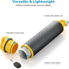 Amazon.com : Sametop Floating Handle Grip Floaty Stick Waterproof Handler  Accessory Compatible with GoPro Hero 13, 12, 11, 10, 9, 8, 7, 6, 5, 4,  Session, 3+, 3, Hero(2018), Max, DJI Osmo Action Cameras (Yellow) :  Electronics