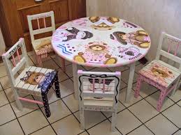 Custom Teddy Bear And Bunny Tea Party Table And Chair Set Etsy Kids Table And Chairs Tea Party Table Table And Chairs
