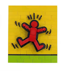 Jump Up And Get Down The Brothers Brick Lego Art Lego Mosaic Keith Haring