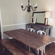 6ft Farmhouse Table In Oxodized Gray Brown With A Matte Finish Classic Tabletop X Trestle Base Floydrustic Furniture Farmhouse Table Table