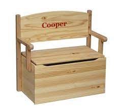 Solid Personalized Wood Bench Toy Box Unfinished Available Toy Storage Bench Toy Chest Bench Wooden Toy Boxes