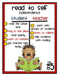 anchor charts for read to self daily 5 reading read to