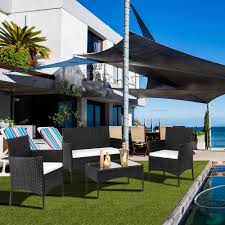 We did not find results for: Buy Clearance 4 Piece Patio Wicker Sofa Set Outdoor Furniture Set With 2pcs Arm Chairs 1pc Love Seat Table Black Wicker Bistro Patio Sets Conversation Set For Backyard Poolside Garden Lawn