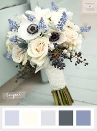 Blue And White Wedding Flowers 50 Bridal Flowers Bridal Bouquet Blue Anemone Bouquet Wedding Blue Wedding Bouquet