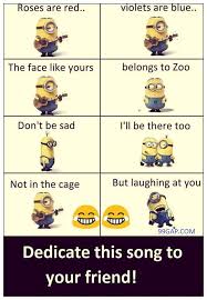 Funny Songs About Friends Vs Zoo By The Minions Funny Friend Memes Friends Quotes Funny Friend Birthday Quotes Funny