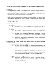 Program bisa masuk area login, namun setelah login, aplikasi akan berhenti dan keluar. Contoh Kertas Kerja Program Perjumpaan Ibu Bapa Murid Tahun Satu Kelas Pemulihan Khas