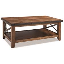 It makes the perfect perch for decorative serving trays or even board games for game nights with friends and family. Vfm Signature Taos Rustic Coffee Table With Metal Accents Virginia Furniture Market Cocktail Coffee Tables