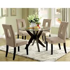 Ashley furniture brown glambrey round dining room table. Round Glass Dining Table With 6 Chairs Novocom Top