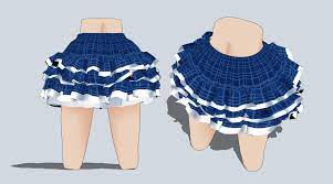 3D】3段フリルスカート（アイドル風） - CLIP STUDIO ASSETS