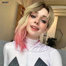 Gwen Stacy Cosplay Wig Gwendolyn Maxine Wig High Quality Black Blond Pink  Ombre Heat Resistant Synthetic Hair Anime Wigs +WigCap