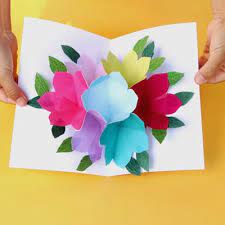 Make them pop, literally, in 3d! Free Printable Happy Birthday Card With Pop Up Bouquet A Piece Of Rainbow