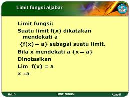 May 20, 2021 · download ppt limit tak hingga fungsi aljabar. Limit Fungsi Limit Fungsi Aljabar Ppt Download