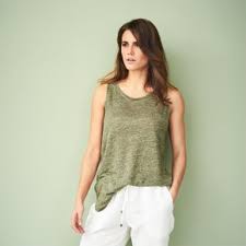 Débardeur long femme, debardeur femme long dos nageur. Debardeur Femme En Lin Bio Long Et Fluide Marque Living Craft