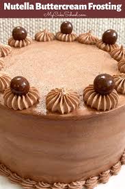 Because butter tends to melt at room temperature (or at least become very soft), buttercream frosting is not ideal for producing the decorative flowers and curlicues you see on fancy wedding cakes. Nutella Buttercream Frosting My Cake School